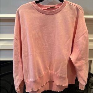 Zenana Outfitters Soft Pink Crew Neck Sweater